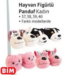 HAYVAN FİGÜRLÜ PANDUF KADIN HAYVAN FİGÜRLÜ PANDUF KADIN